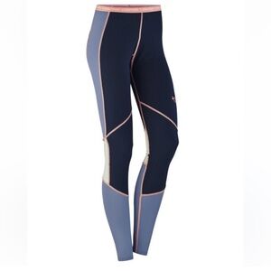 Kari Traa Women's thermal Merino blend Leggings - Navy and Light Blue